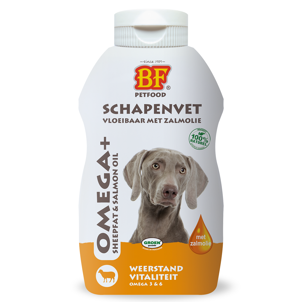 Omega+ Vloeibaar Schapenvet met Zalmolie