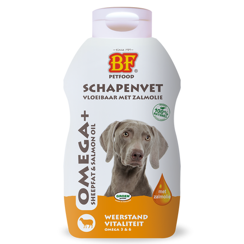 Omega+ Vloeibaar Schapenvet met Zalmolie