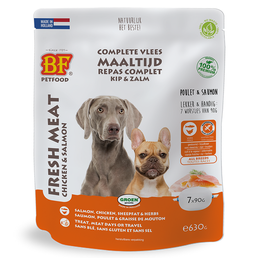 Vleesvoeding compleet Kip/Zalm